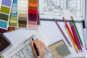 Plan et dessin d'architecture d'intérieur