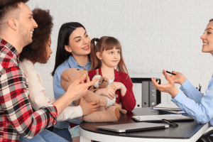 Rendez-vous d'aide à une famille