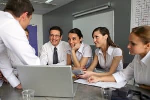 Réunion d'équipe commerciale