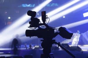 Caméra sur un tournage d'une émission de télévision