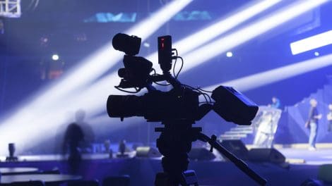 Caméra sur un tournage d'une émission de télévision