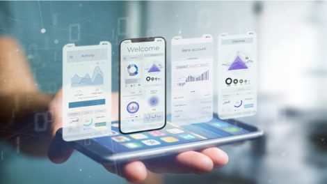 Vue de plusieurs maquettes pour la création d'une application mobile