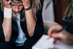 Consultation avec une femme en dépression
